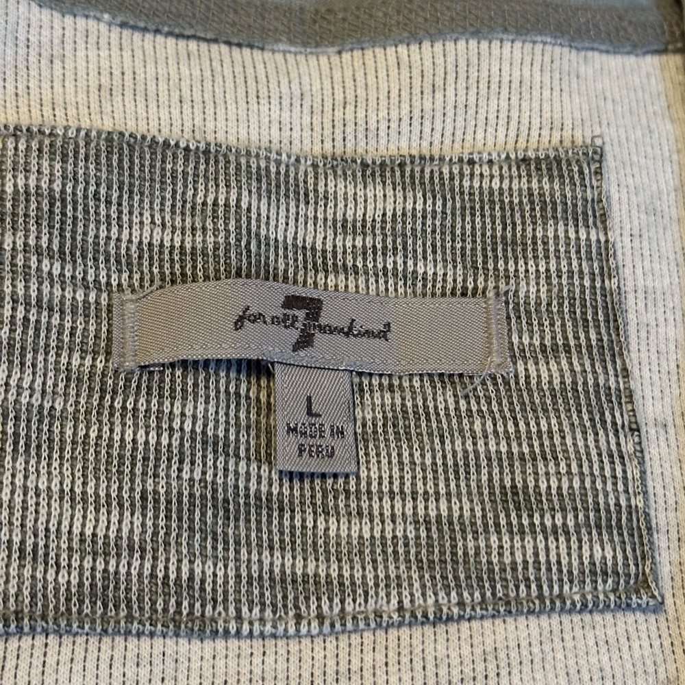 Seven for all mankind men’s large cardigan. Gray.